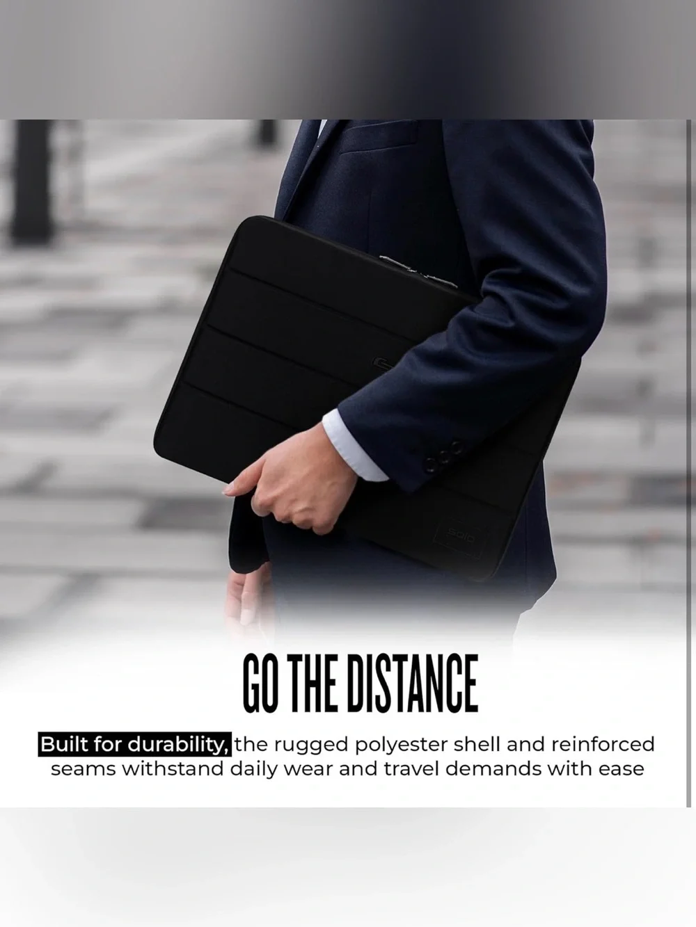 Solo New York 15.6” Bond Laptop Sleeve Black NWT